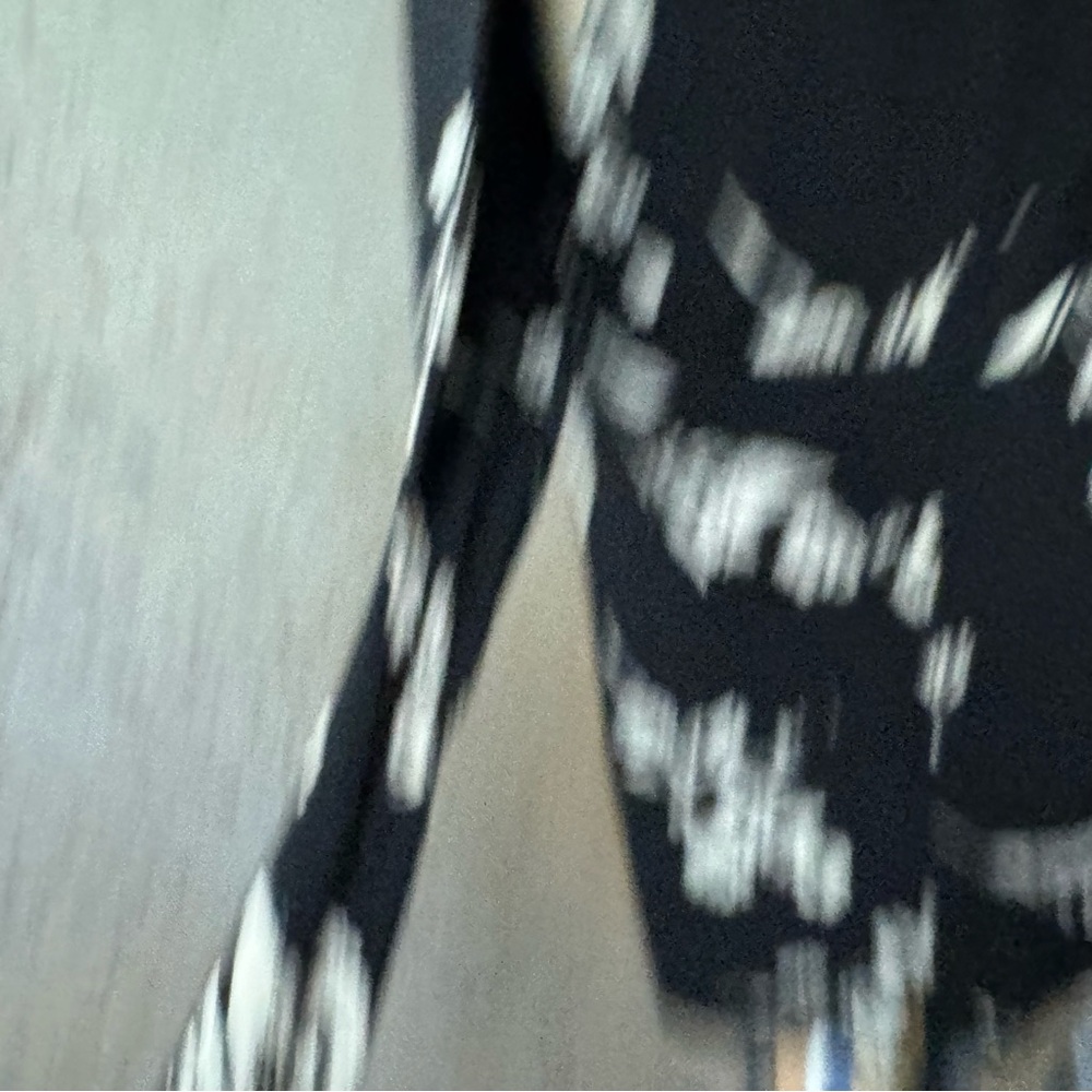 Jones Wear Black and White Asymmetrical Floral Wrap Dress - Picture 10 of 12